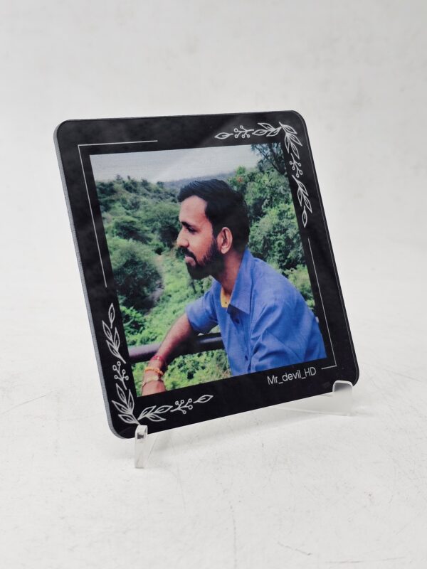 Personalized Acrylic Photo Frame with Stand - Image 2